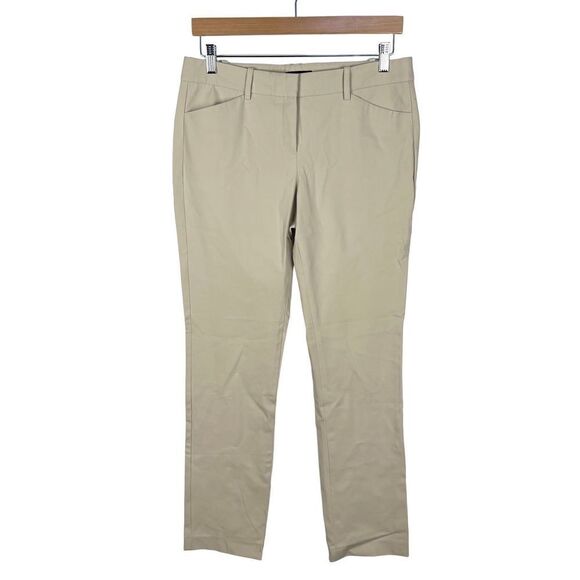 Theory Khaki Pants Trousers Workwear Career Office Slim Leg women’s size 8 - Picture 1 of 12